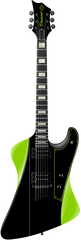 Diamond Hailfire ST Electric Guitar - Black and Hemi-Green