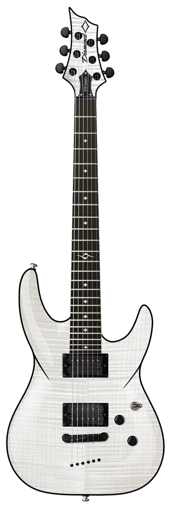 Diamond Barchetta STF Electric Guitar - Trans White