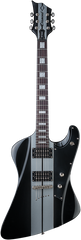 Diamond Hailfire ST Electric Guitar - Black with Silver Stripes