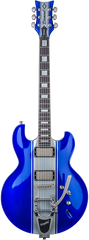 Diamond Imperial ST Electric Guitar With Bigsby Tremolo - Blue with Silver Stripes
