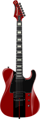 Diamond Maverick ST Electric Guitar - Red with Black Stripes