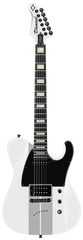 Diamond Maverick ST Electric Guitar - White with Silver Stripes