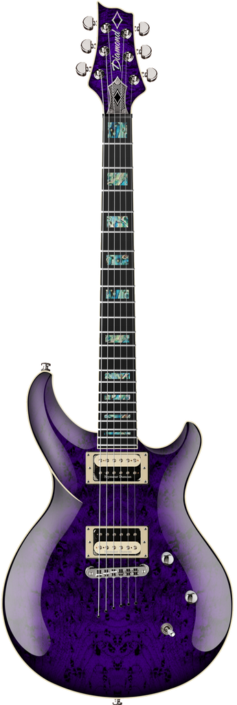 Diamond Monarch EX Electric Guitar - Trans Purple