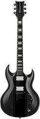 Diamond Renegade ST Plus Electric Guitar - Charcoal with Black Stripes